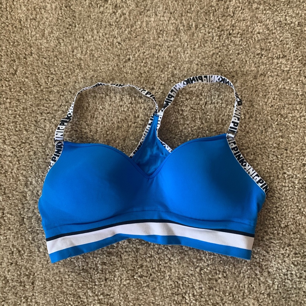 Pink sports bra